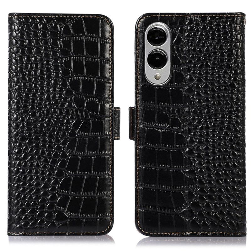 Etui Folio Samsung Galaxy S25 5g Edge Faktura Krokodyla Etui Ochronne