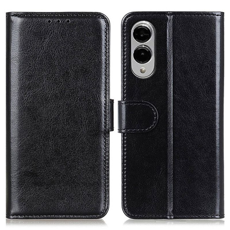 Etui Folio Samsung Galaxy S25 5g Edge Lakierowana Skóra Syntetyczna