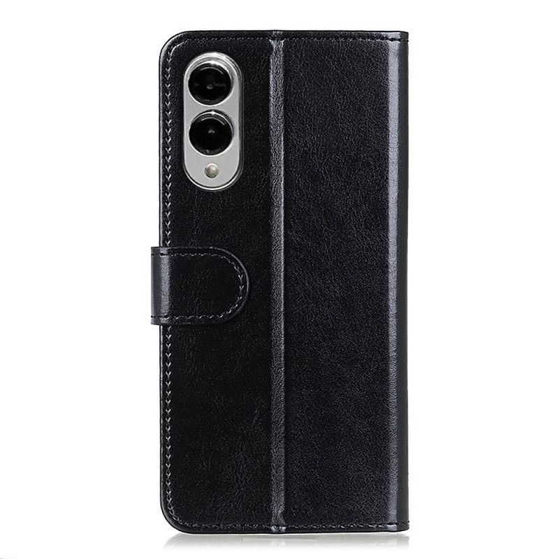 Etui Folio Samsung Galaxy S25 5g Edge Lakierowana Skóra Syntetyczna