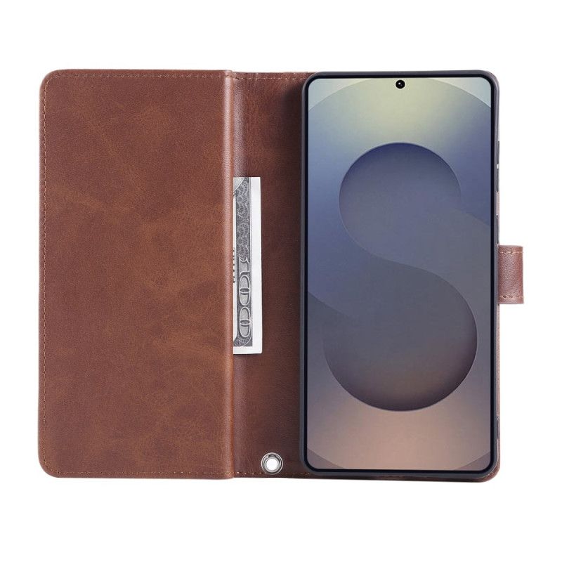 Etui Folio Samsung Galaxy S25 5g Edge Magnetyczny Portfel I Smycz