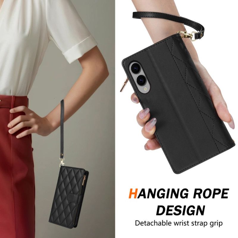 Etui Folio Samsung Galaxy S25 5g Edge Portfel Pikowany Etui Ochronne