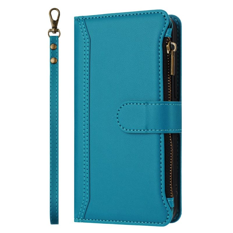 Etui Folio Samsung Galaxy S25 5g Edge Portfel Z 9 Przegródkami Na Karty I Smycz