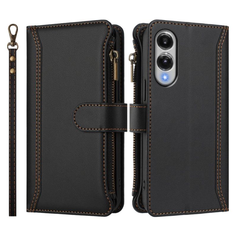 Etui Folio Samsung Galaxy S25 5g Edge Portfel Z 9 Przegródkami Na Karty I Smycz