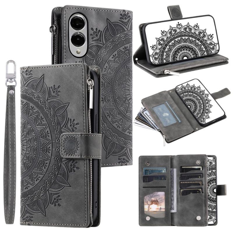 Etui Folio Samsung Galaxy S25 5g Edge Portfel Z Efektem Zamszu W Mandali Etui Ochronne