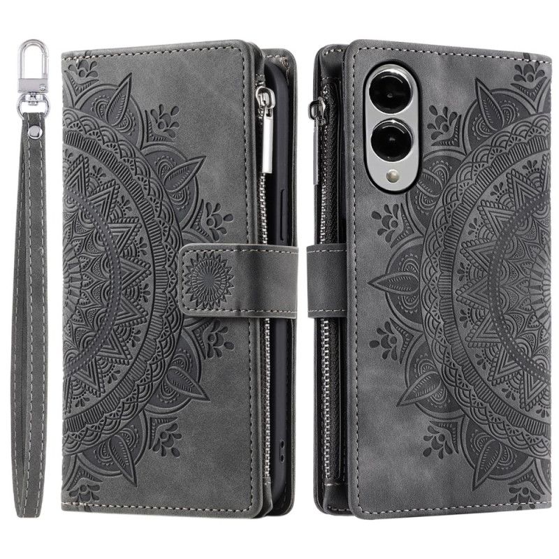 Etui Folio Samsung Galaxy S25 5g Edge Portfel Z Efektem Zamszu W Mandali Etui Ochronne