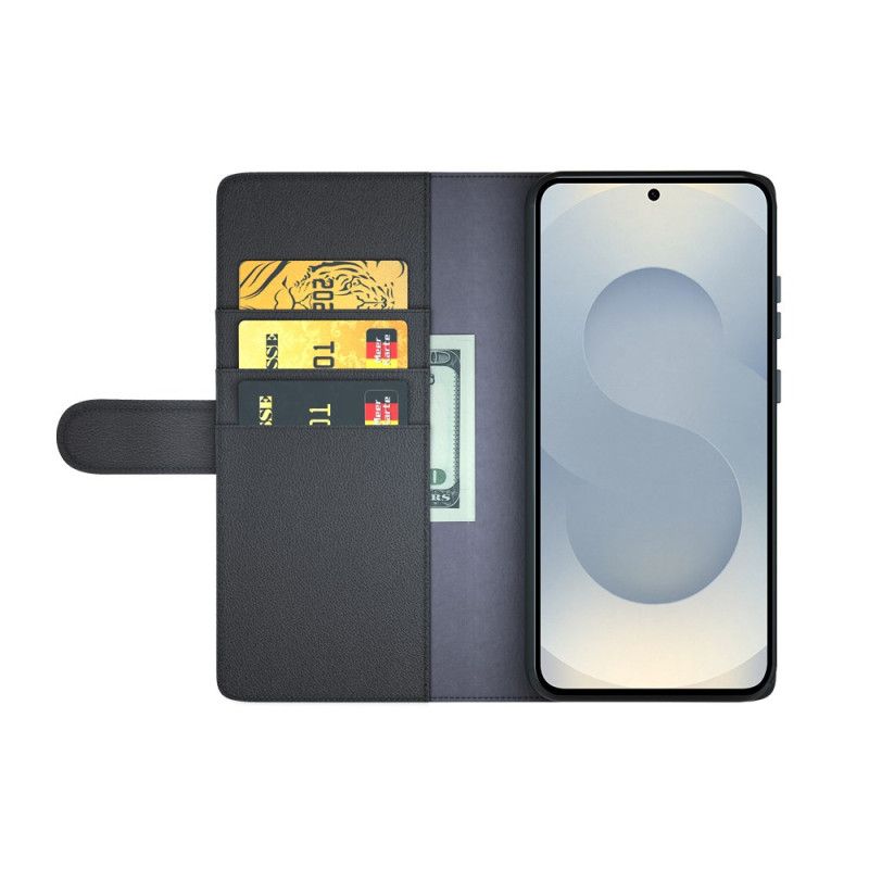 Etui Folio Samsung Galaxy S25 5g Edge Skóra Naturalna Etui Ochronne