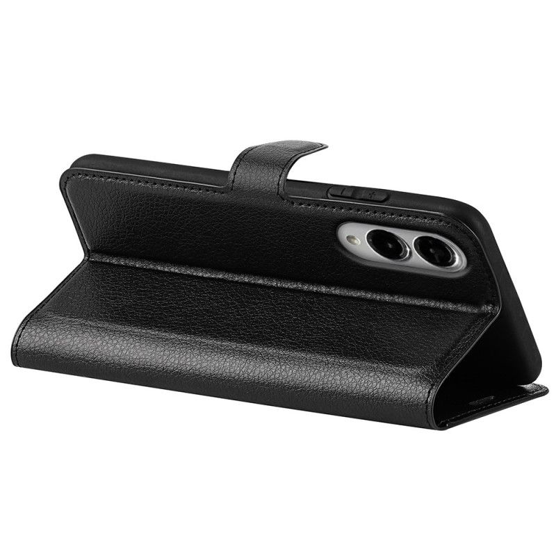 Etui Folio Samsung Galaxy S25 5g Edge Sztuczna Skóra Liczi Etui Ochronne