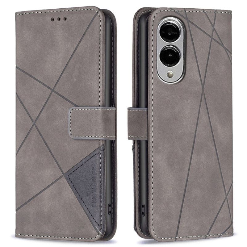 Etui Folio Samsung Galaxy S25 5g Edge Wzór Geometryczny Kolor Binfen