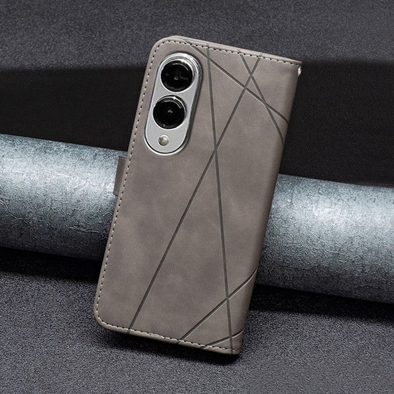 Etui Folio Samsung Galaxy S25 5g Edge Wzór Geometryczny Kolor Binfen