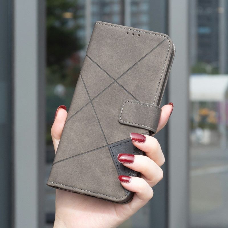 Etui Folio Samsung Galaxy S25 5g Edge Wzór Geometryczny Kolor Binfen