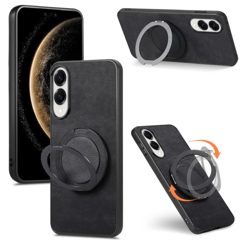 Etui Samsung Galaxy S25 5g Edge Efekt Zamszu Z Obrotową Podstawką Etui Ochronne