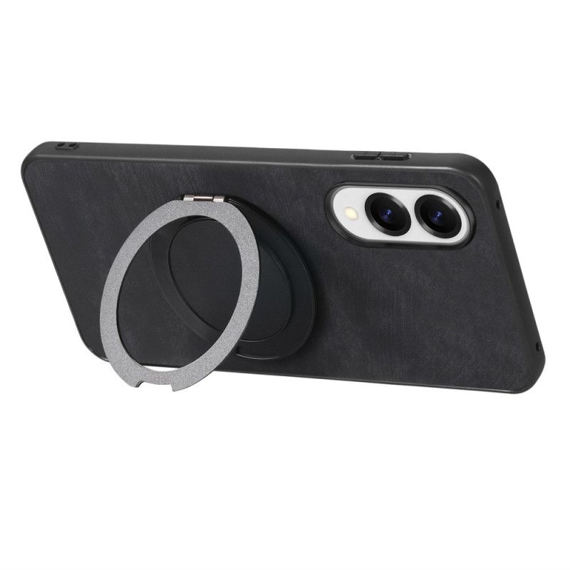 Etui Samsung Galaxy S25 5g Edge Efekt Zamszu Z Obrotową Podstawką Etui Ochronne