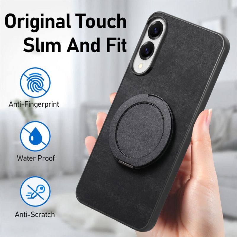 Etui Samsung Galaxy S25 5g Edge Efekt Zamszu Z Obrotową Podstawką Etui Ochronne