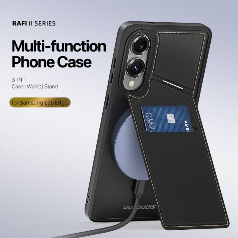 Etui Samsung Galaxy S25 5g Edge Magnetyczna Z Uchwytem Na Kartę