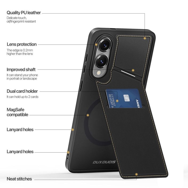 Etui Samsung Galaxy S25 5g Edge Magnetyczna Z Uchwytem Na Kartę