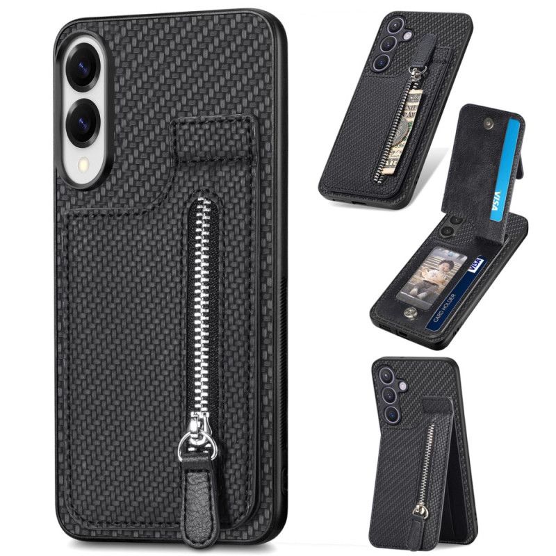 Etui Samsung Galaxy S25 5g Edge Etui Na Karty I Portmonetka Z Włókna Węglowego Etui Ochronne
