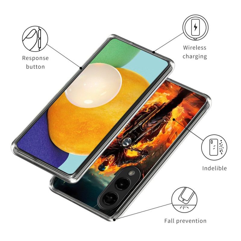 Etui Samsung Galaxy S25 5g Edge Rycerz Ognia Etui Ochronne