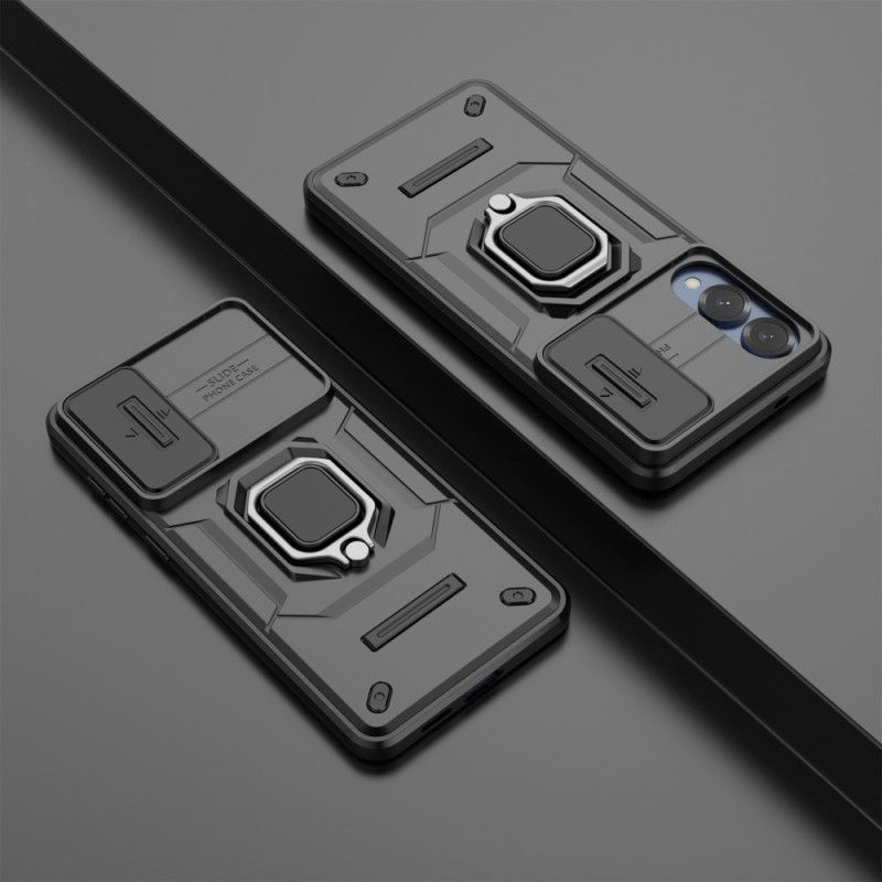 Etui Samsung Galaxy S25 5g Edge Wytrzymały Pierścień Z Osłoną Obiektywu Etui Ochronne