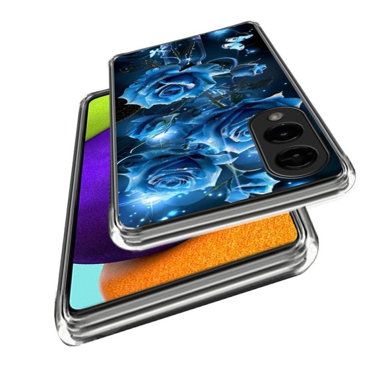 Etui Samsung Galaxy S25 5g Edge Wzór Niebieskich Róż