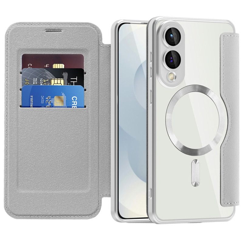 Flip Kotelot Samsung Galaxy S25 5g Edge Pikowane Etui Kompatybilne Z Magsafe