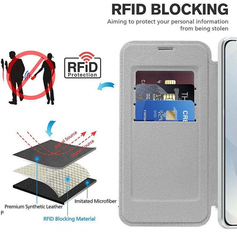 Flip Kotelot Samsung Galaxy S25 5g Edge Pikowane Etui Kompatybilne Z Magsafe