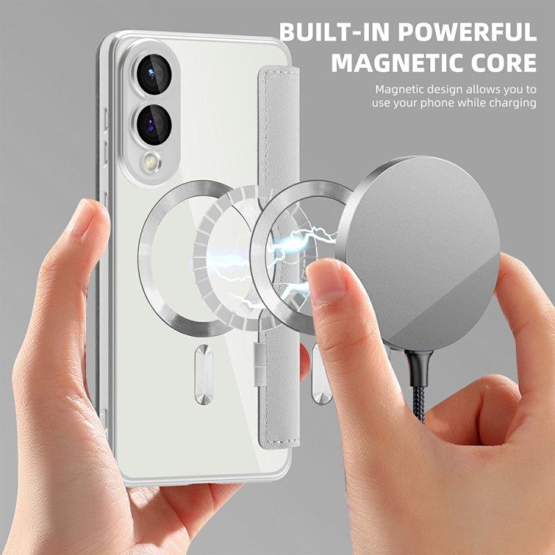 Flip Kotelot Samsung Galaxy S25 5g Edge Pikowane Etui Kompatybilne Z Magsafe