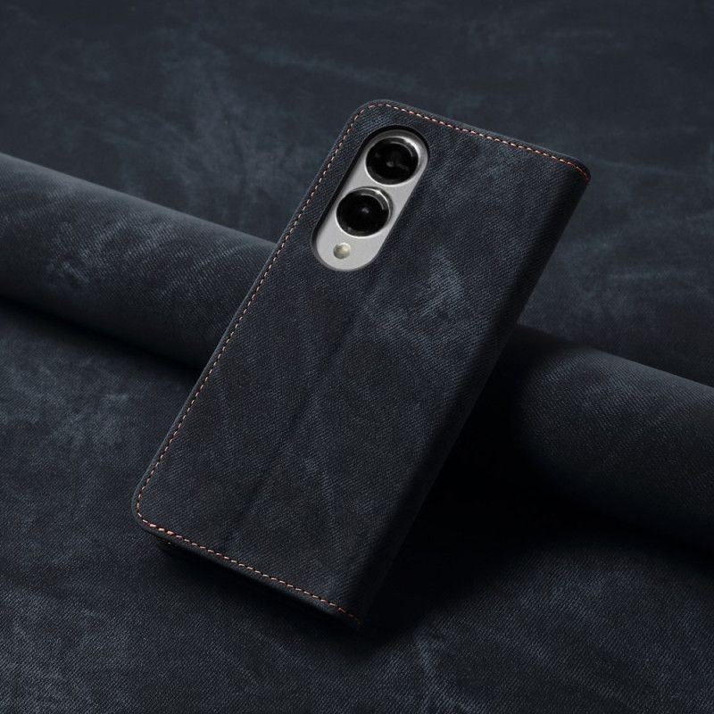 Flip Kotelot Samsung Galaxy S25 5g Edge Tkanina Jeansowa Etui Ochronne