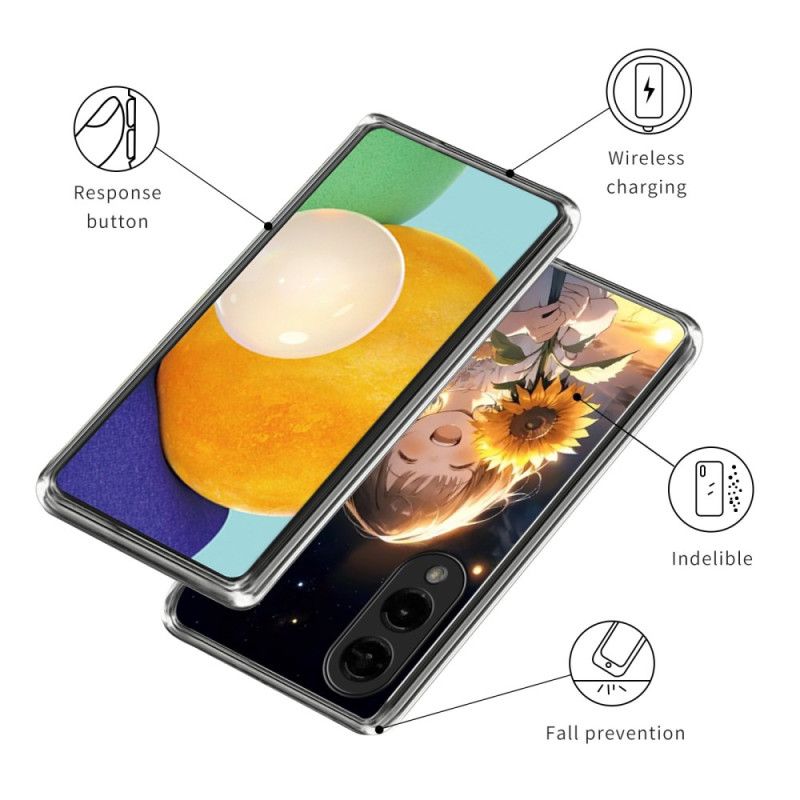 Futerały Samsung Galaxy S25 5g Edge Etui Na Telefon Dziewczynka Słonecznik