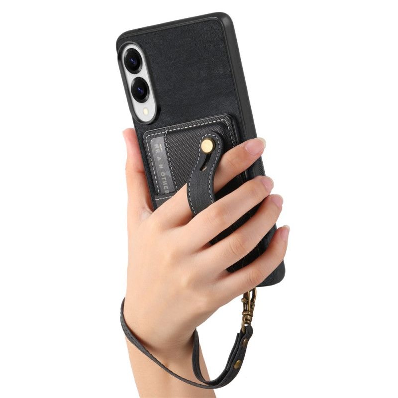 Futerały Samsung Galaxy S25 5g Edge Etui Na Telefon Etui Na Karty I Pasek Na Nadgarstek W Stylu Retro