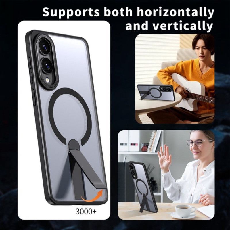 Futerały Samsung Galaxy S25 5g Edge Etui Na Telefon Kompatybilny Z Magsafe Ze Zintegrowaną Podstawką