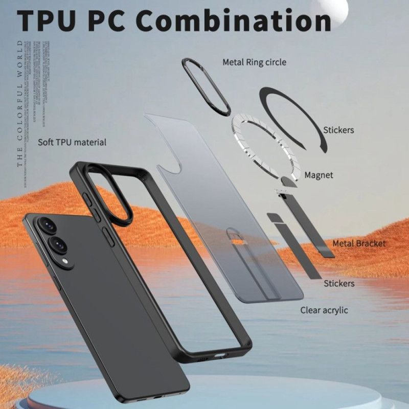 Futerały Samsung Galaxy S25 5g Edge Etui Na Telefon Kompatybilny Z Magsafe Ze Zintegrowaną Podstawką