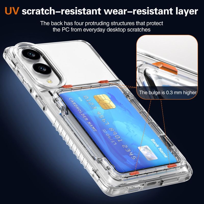 Futerały Samsung Galaxy S25 5g Edge Etui Na Telefon Przezroczysta I Z Uchwytem Na Karty