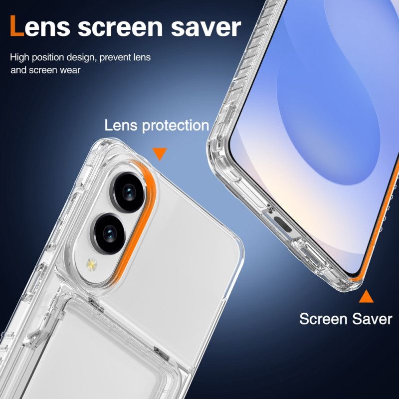 Futerały Samsung Galaxy S25 5g Edge Etui Na Telefon Przezroczysta I Z Uchwytem Na Karty