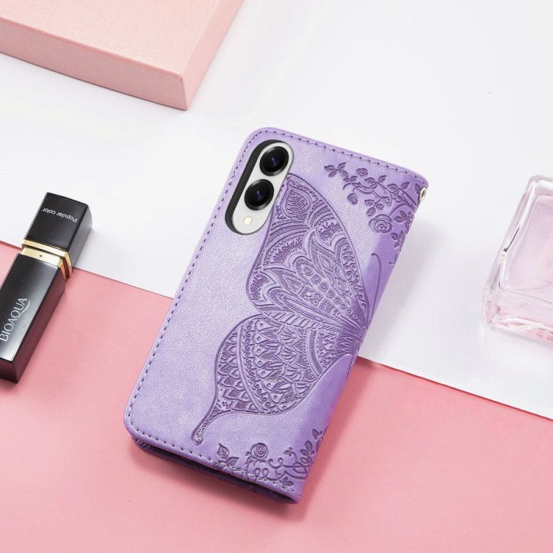 Pokrowce Samsung Galaxy S25 5g Edge Barokowy Motyl Z Paskiem Na Nadgarstek