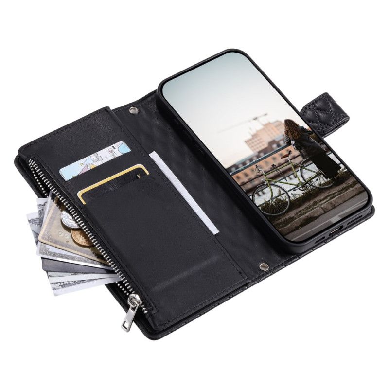 Skórzany Futerał Samsung Galaxy S25 5g Edge Etui Na Telefon Portfel Pikowany