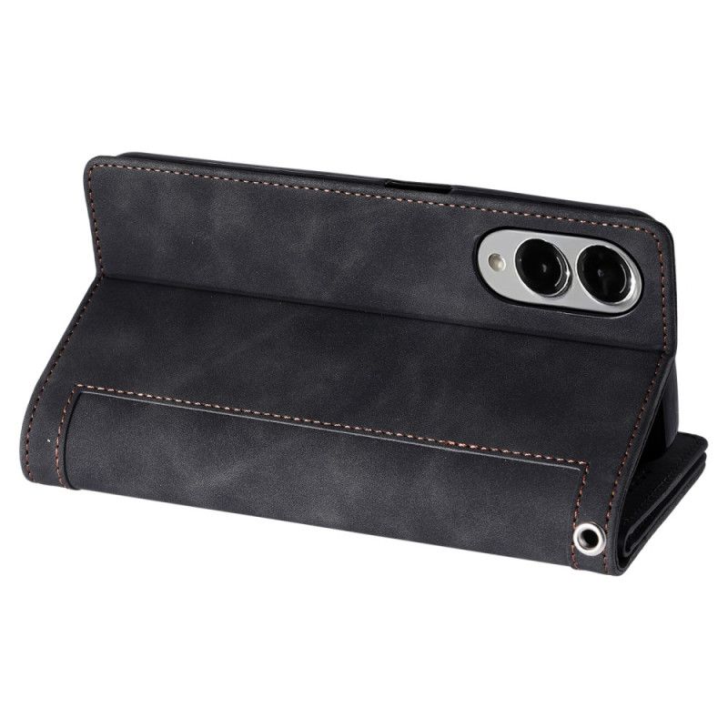 Skórzany Futerał Samsung Galaxy S25 5g Edge Etui Na Telefon Portfel Na Zamek