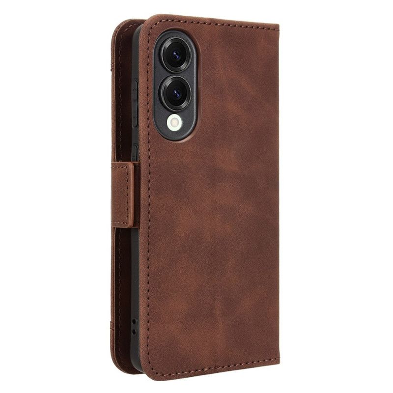 Skórzany Futerał Samsung Galaxy S25 5g Edge Etui Na Telefon Wiele Kart