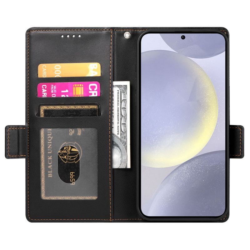 Skórzany Futerał Samsung Galaxy S25 5g Edge Etui Na Telefon Wszechstronny Design