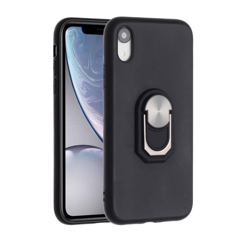 Etui iPhone XR Czerwony Czarny Hybrydowy Pierścień Premium