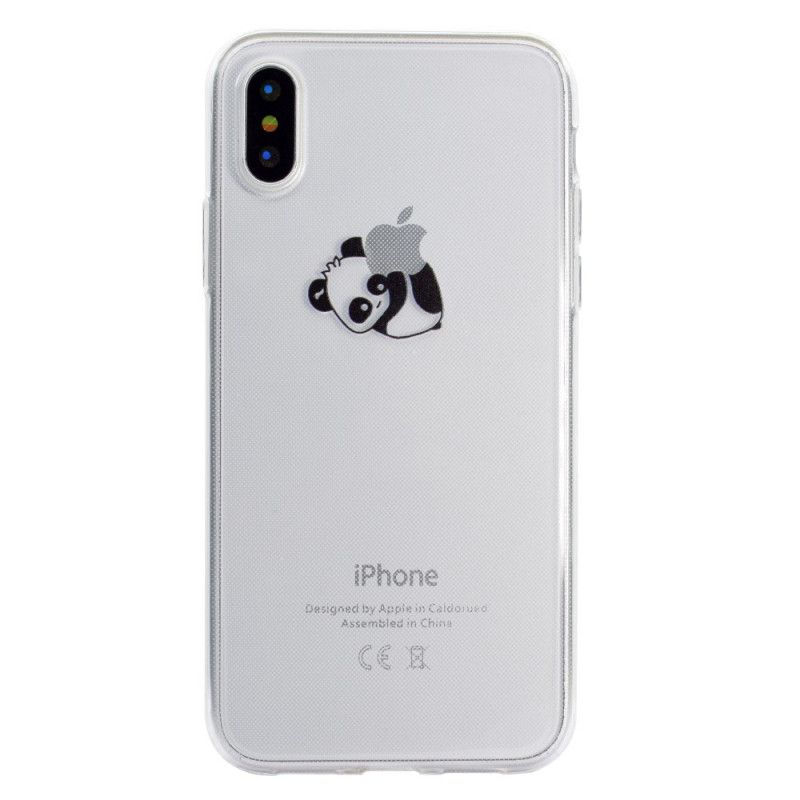 Etui iPhone XR Gry Panda Z Logo Etui Ochronne
