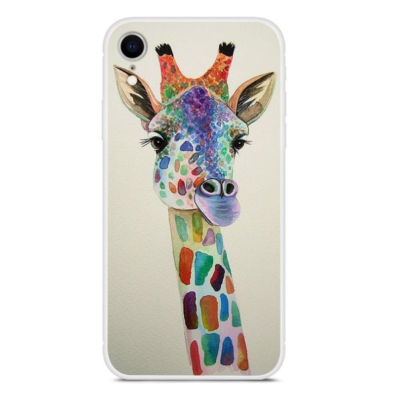 Etui iPhone XR Kolorowa Żyrafa