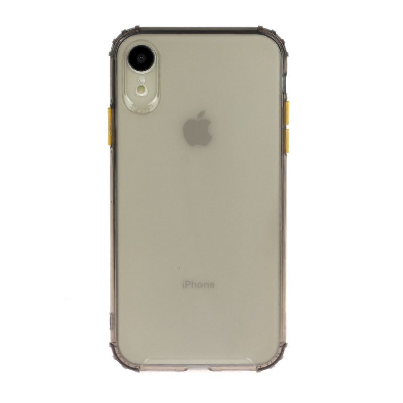 Etui iPhone XR Magenta Szary Kolorowe Wzmocnione Rogi