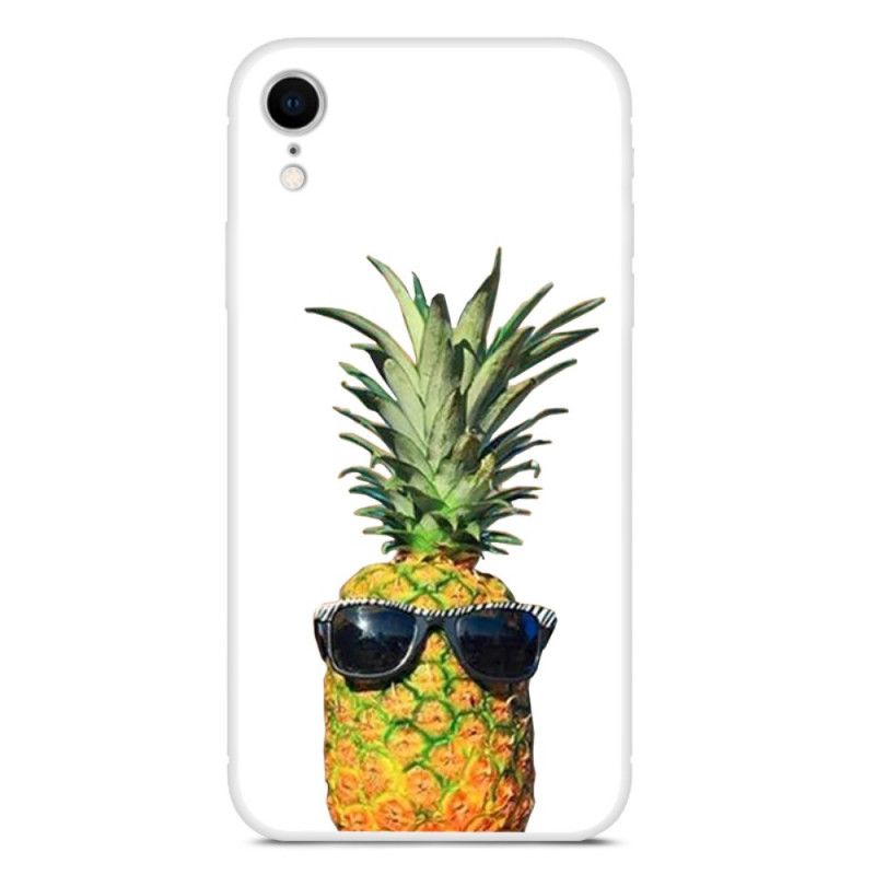Etui iPhone XR Przezroczysty Ananas W Okularach