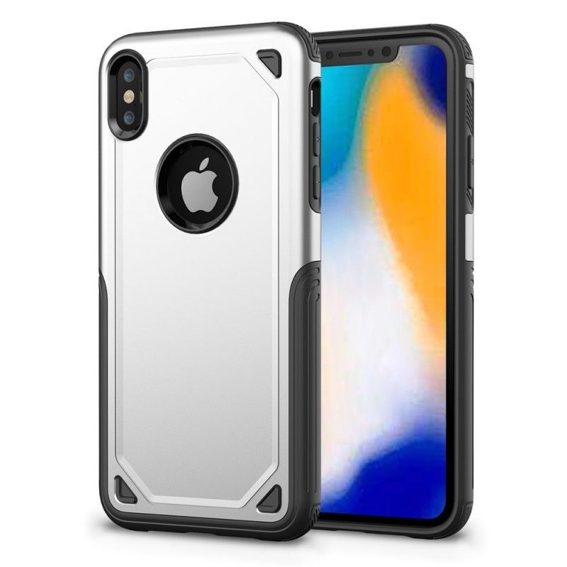 Etui iPhone XR Różowe Złoto Czarny Efekt Metalu Premium Etui Ochronne