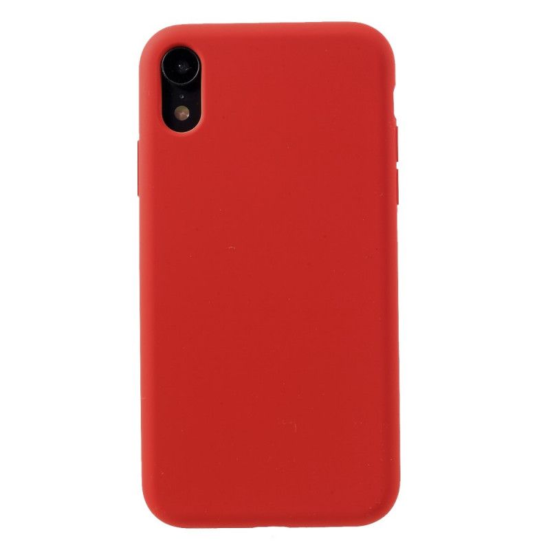 Futerały iPhone XR Czerwony Czarny Wzajemny Płynny Silikon