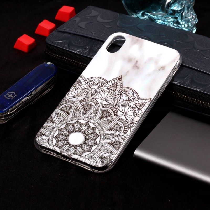 Futerały iPhone XR Etui na Telefon Marmurkowa Mandala