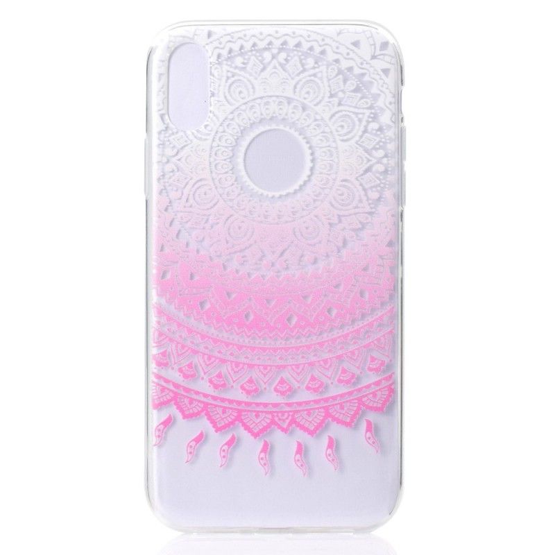 Futerały iPhone XR Róża Etui na Telefon Przezroczysta Kolorowa Mandala