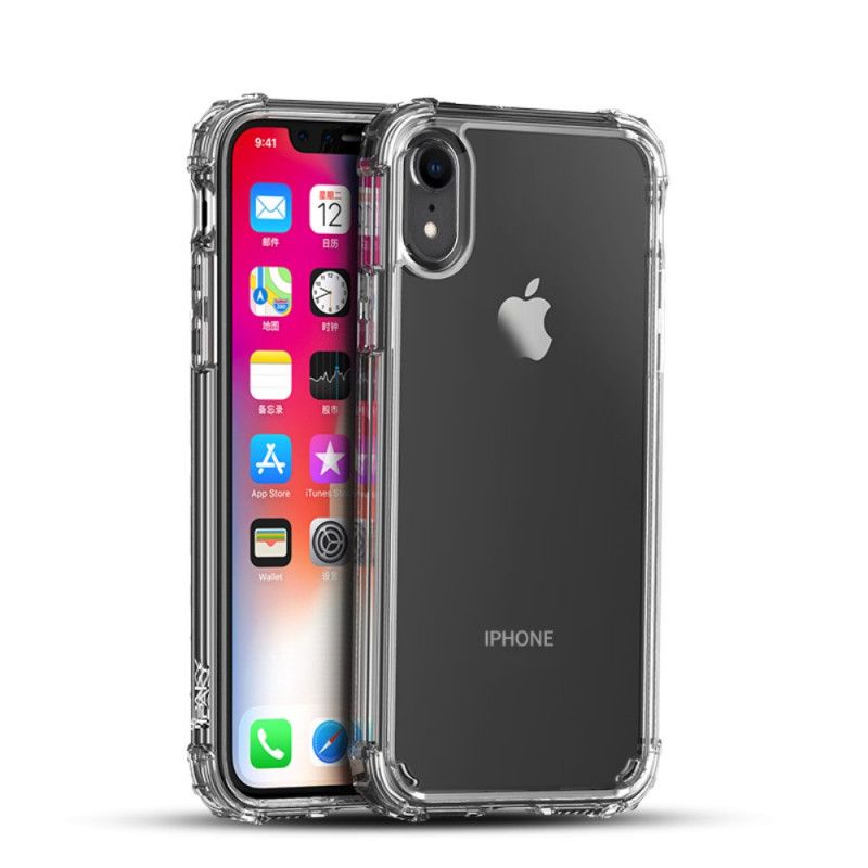 Futerały iPhone XR Szary Biały Etui na Telefon Wzmocniony Przezroczysty Ipaky