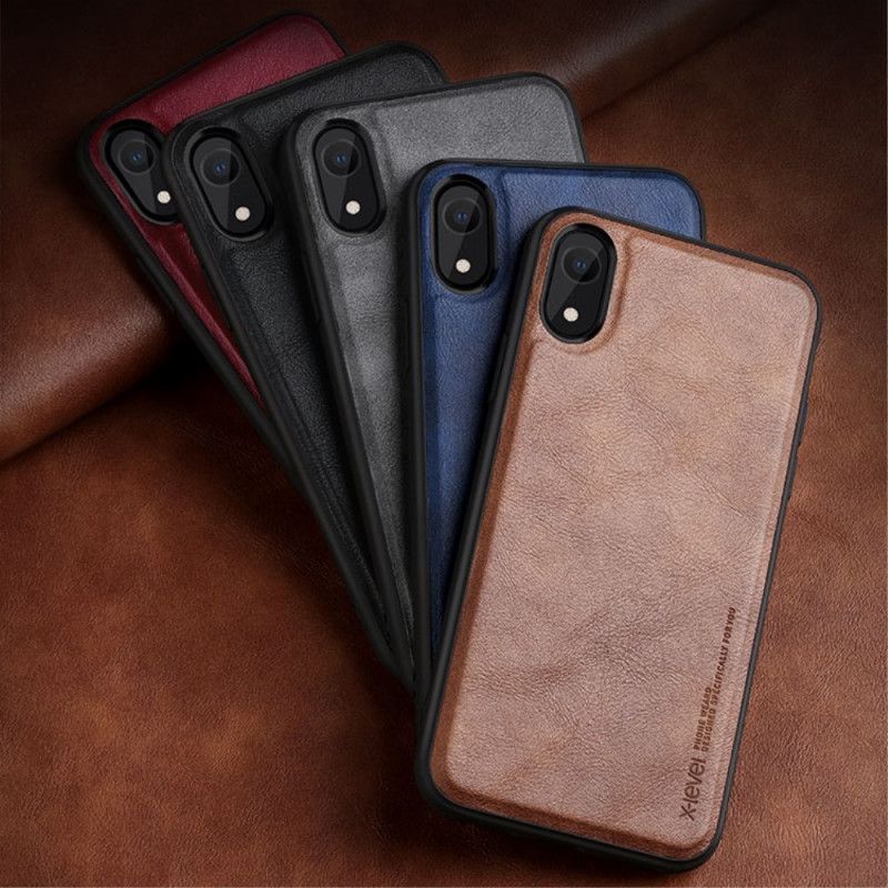 Futerały iPhone XR Szary Czarny Etui na Telefon Poziom X Z Serii Vintage