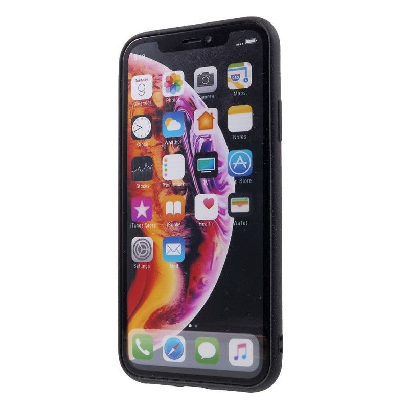 Futerały iPhone XR Szary Czarny Etui na Telefon Silikon Matowy